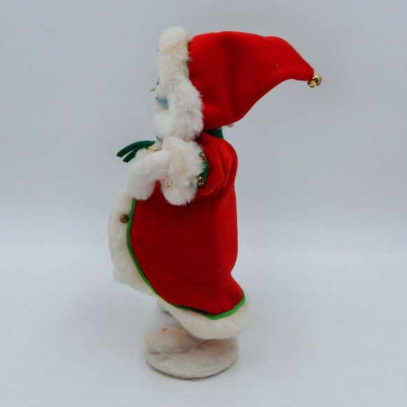 Annalee Snow Woman Basket Pinecones Holly Christmas 10" Decoration Holiday Decor - Picture 2 of 11